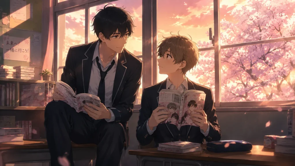 BL Anime Reading Books