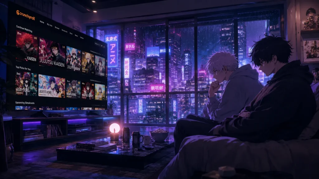 Two Boys Watching BL anime on Crunchyroll