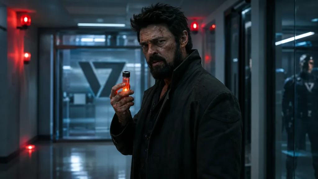Butcher ending ranked: Karl Urban Billy Butcher final scene Vought HQ virus confrontation