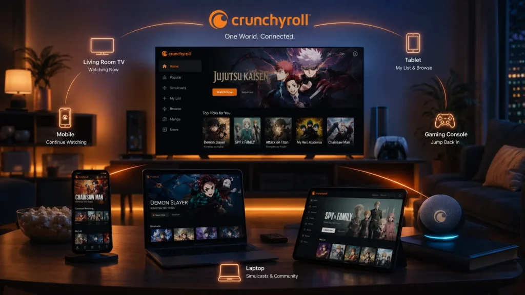 Crunchyroll On DIfferent Devices