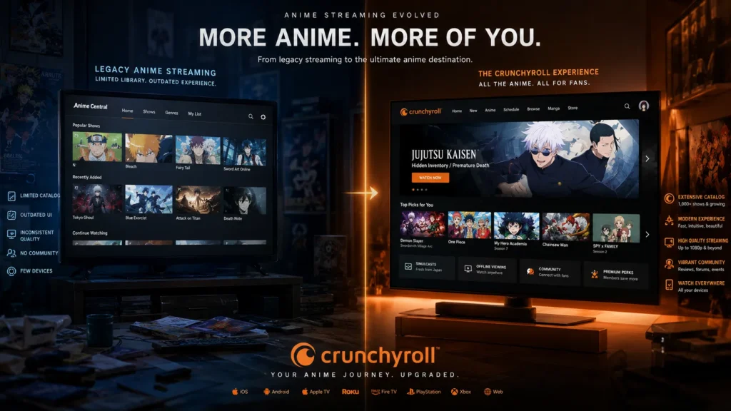 Legecy Platform vs Crunchyroll