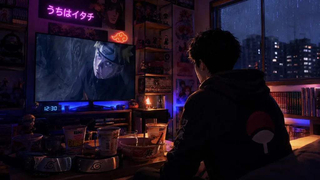 Emotional Fam watching Naruto 