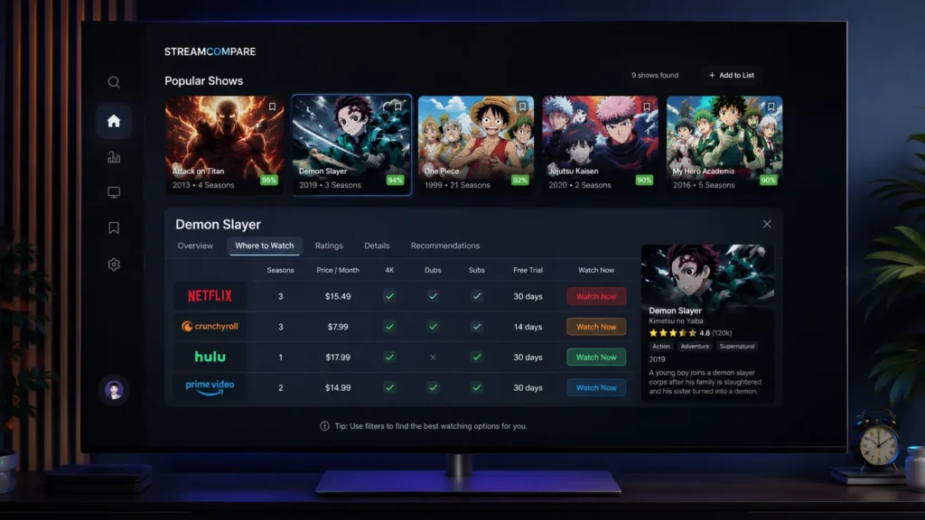 Different Streaming Platforms