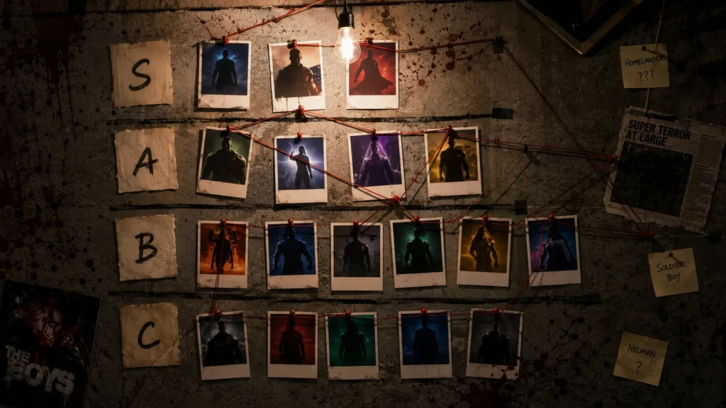 The boys characters ranked comparison chart visual: tier list S to C dead and alive status icons