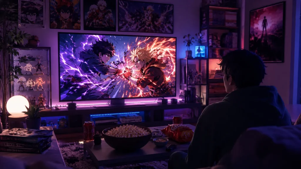 Watching Action Anime